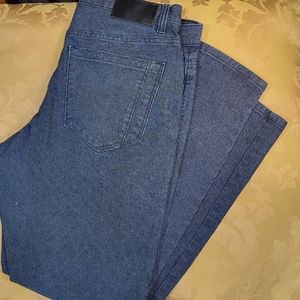 Perry Ellis Very Slim Stretch Men's Jeans Dark Blue & White Woven Denim Sz 31x30